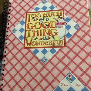 Mary Engelbreit Pink and Blue Checkered Recipe Keeper